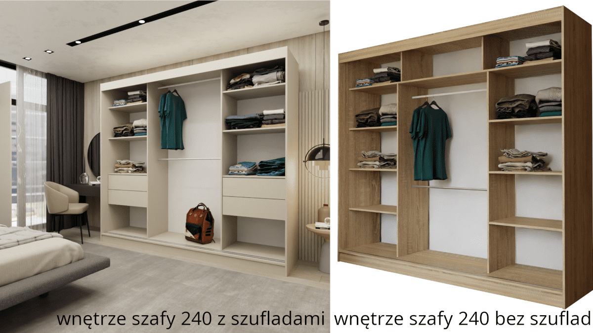 Szafa Przesuwna Viviana z Lacobel