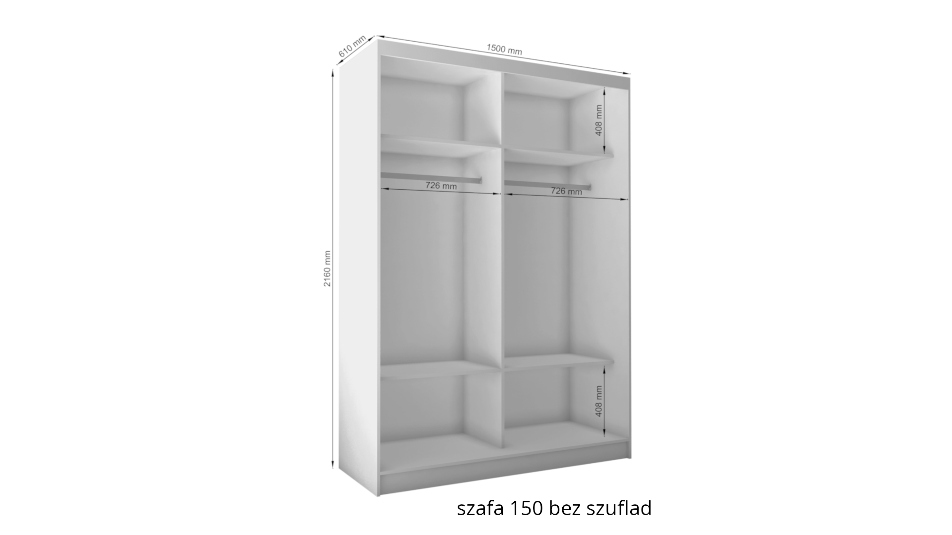 wymiar szafy 150